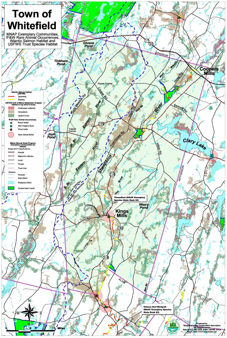 Maps of Whitefield by Paul Hoffman at The Sheepscot Valley Conservation